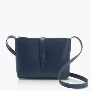 NWT J. Crew Parker Leather Crossbody Bag Navy Blue